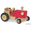 Holztiger Tracteur, rouge, en bois