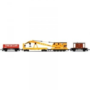 Hornby - R6365 - Répartition Train - 20T Brake Van Crane LWB Open Wagon - Railroad (Import Grande Br...