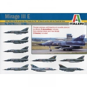 T2M - I2674 - Italeri - Maquette Plastique à Assembler - Mirage Iiie 30 Ans - Echelle 1/48