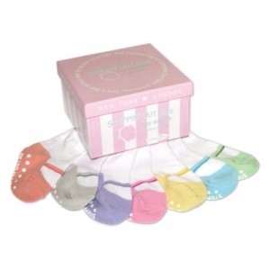 Baby Emporio - 7 paires de chaussettes bébé Mary Jane couleurs pastelles - 0-12 mois