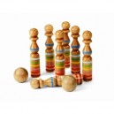 Janod - J03009 - Jouets en Bois - 7 Qilles Rubanees Arc En Ciel 24 Cm (Janod, Jeux de société and autres jeux)