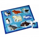 Janod - J05552 - Puzzles - Valisette Puzzle Banquise and Jungle