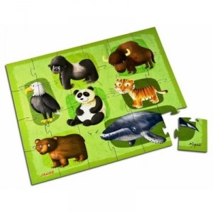 Janod - J05553 - Puzzles - Valisette Puzzle Les Animaux