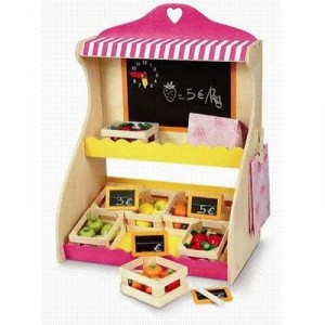 Janod - J05664 - Imitation - Marchande avec 24 Fruits