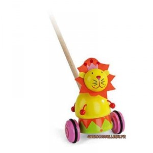 Lion Sacha à pousser (Janod)
