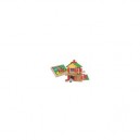 JeuJura - 8007 - Jouet bois - construction - Maison forestière- 135 pièces coffret bois