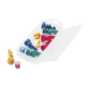 JeuJura - 8983 - société bois - Boîte 8 petits chevaux buis (Jeujura)