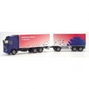 Joal - 349 - Véhicule de Chantier - Miniature - Volvo FH12 Globetrotter Xl Remorque Double (Joal)