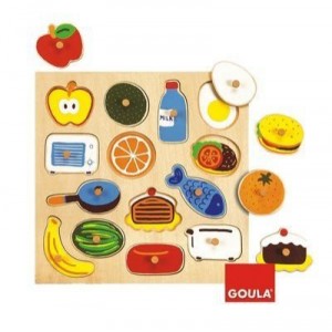 Jumbo Goula - 53024 - Jouet en Bois - Eveil - Puzzle - Dedans and Dehors