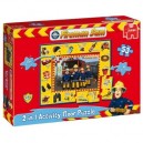 Jumbo - Puzzle de sol géant 2 en 1 - Sam le pompier (50 pièces) (Import Grande Bretagne)