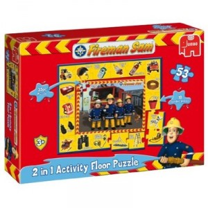 Jumbo - Puzzle de sol géant 2 en 1 - Sam le pompier (50 pièces) (Import Grande Bretagne)