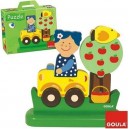 Jumbo Spiele Goula D55205 - Holzpuzzle Mädchen mit Auto