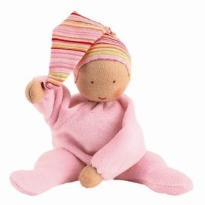 Doudou lutin rose Käthe Kruse fabriqué Allemagne