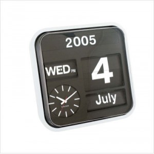 Karlsson - KA4203 - Calendrier Horloge - Big Flip - Blanc