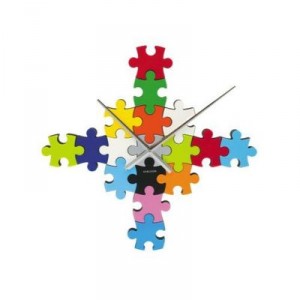 Karlsson - KA5058 - Horloge - Puzzle Multi Couleur - 17 Pièces Puzzle