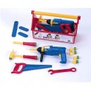 Klein - 8037 - Déguisements Imitations - Bricolage - Caisse Outils avec Perceuse Fonctionnement Electrique