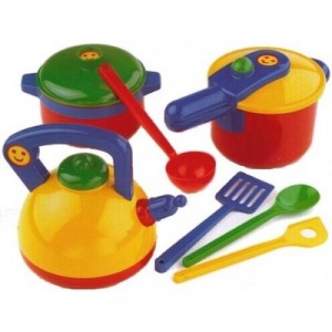 Klein - 9188 - Accessoire Cuisine - Ensemble Cuisson 3 Pots avec Ustensiles