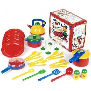 Klein - 9194 - Dînettes - Maxi-Dînette 4 Couverts - Pots Ustensiles Cuisson
