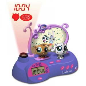 Lexibook Radio-réveil projecteur Littlest Pet Shop