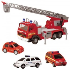 Logitoys - 20 331 3326SJC - Véhicule Miniature - Coffret Pompier / Police (Logitoys)