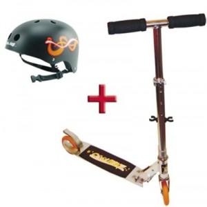 Logitoys - SCO/063HELMET - Outdoors - Lot Scooter + Helmet
