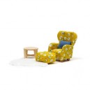 Lundby - L602039 - Maison de Poupée - Ensemble Fauteuil + Pouf - Smaland