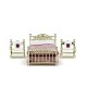 Lundby - L602041 - Maison de Poupée - Ensemble Lit métallique à barreaux+ Chevets - Smaland