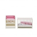 Lundby Lunby Smaland Babyzimmer Gitterbett mit Wickeltisch