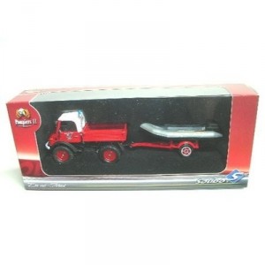 Solido - Vehicles without batteries - Mercedes Unimog 406 + canoe - 1 / 43 th second (Cheerleader)
