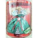 Mattel BARBIE HAPPY HOLIDAYS boite vitrine de NOEL ROBE DE BAL VERTE - poupée blonde neuve, boite vitrine n...