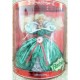 Mattel BARBIE HAPPY HOLIDAYS boite vitrine de NOEL ROBE DE BAL VERTE - poupée blonde neuve, boite vitrine n...