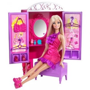 Mattel Barbie - T7183 - Mobilier de Poupée - Poupee Barbie + Mobilier Coiffeuse