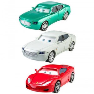 Mattel Disney Cars 3-Car Gift Pack Antonio Veloce Eccellente and Ferrari F430 and Costanzo Della Corsa R6606