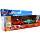 Mattel Disney Pixar Cars Waitress Mia and Waitress Tia and Flo With Tray - Véhicule Miniature - Voiture