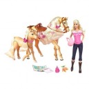 Mattel - N1692 - Barbie- Accessoires Poupée - Cheval Trotteur et Poulain