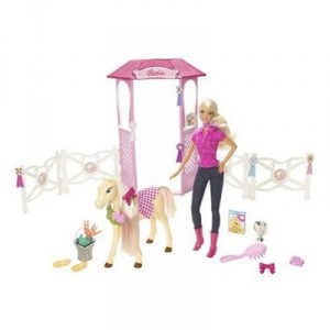 Mattel - N4892 - Poupée - Accessoire - Ecurie de Barbie et son Poulain