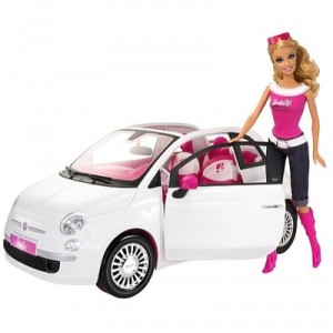 Mattel - R1623 - Poupée - Barbie + Fiat 500