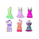 Mattel - R 4274 - Barbie - Accessoire Poupée - Robe Verte a fleures rouges et ceinture rose