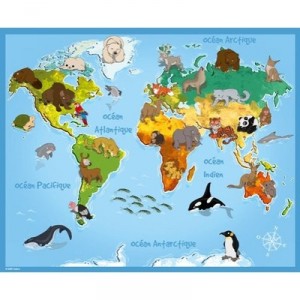 Hasbro - 197672860 - MB Puzzles - Puzzle 200 Pièces Géo - Les Animaux (Mb Jeux)