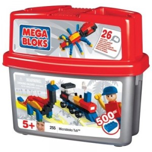 Mega Bloks - 255 - Construction et Maquettes - Microbloks - Baril Format Micro - 500 pièces