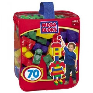 Mega Bloks - 8309 - Bag 70 pieces - Primary Color