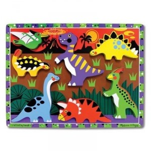 Melissa and Doug Melissa and Doug - Puzzle - Dinosaures avec Pièces arrondies (Import Grande Bretagne)