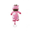 Jip - Pt0323 - Peluche Musicale Vache - Coton Tricot - Rose (Mik Funshopping)