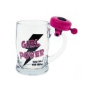 MIK funshopping Silly - SY100072 - Girl Power - Verre À Bière - avec Sonnette Rose