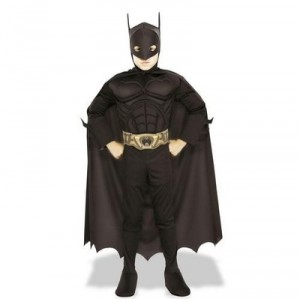 Morris Batman The Dark Knight avec poitrine Muscléee - Costume de déguisement - pour les Garçons - Taille M