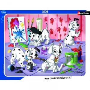 Nathan - 86091 - Puzzle enfant - 101 Dalm. - scéance de peint. - 35 Pièces
