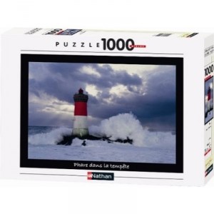 Nathan - 87523 - Puzzle - Phare dans la tempête - 1000 Pièces