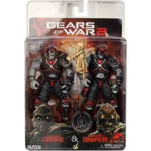 Neca Gears of War 2 - Figurine - 2Pk - Locust Drone et Locust Sniper - env. 18 cm