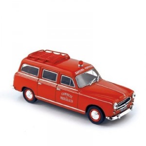 Norev - 474325 - Véhicule Miniature - Peugeot 403 Break - Pompiers de Meilhaud - Echelle - 1/43e (Norev)