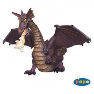 Papo Dragon rouge avec flamme